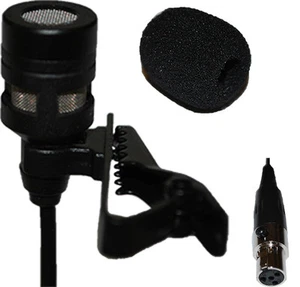 Micrófono de solapa Lavalier con conector mini XLR de 4 pines para Shure Wireless - Imagen 1 de 2