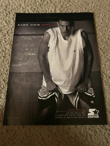 Vintage DANNY GREEN ST. MARY'S HIGH SCHOOL NY STARTER Poster Print Ad RARE Cover