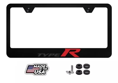 Marco de matrícula tipo R Honda Civic | Negro | Carreras deportivas | Metal premium Foto 1 de 4