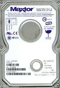 Maxtor 3.5 IDE 200GB MDL: 6Y200P0062211 Code: YAR41BW0 K, M, C, D - Picture 1 of 1