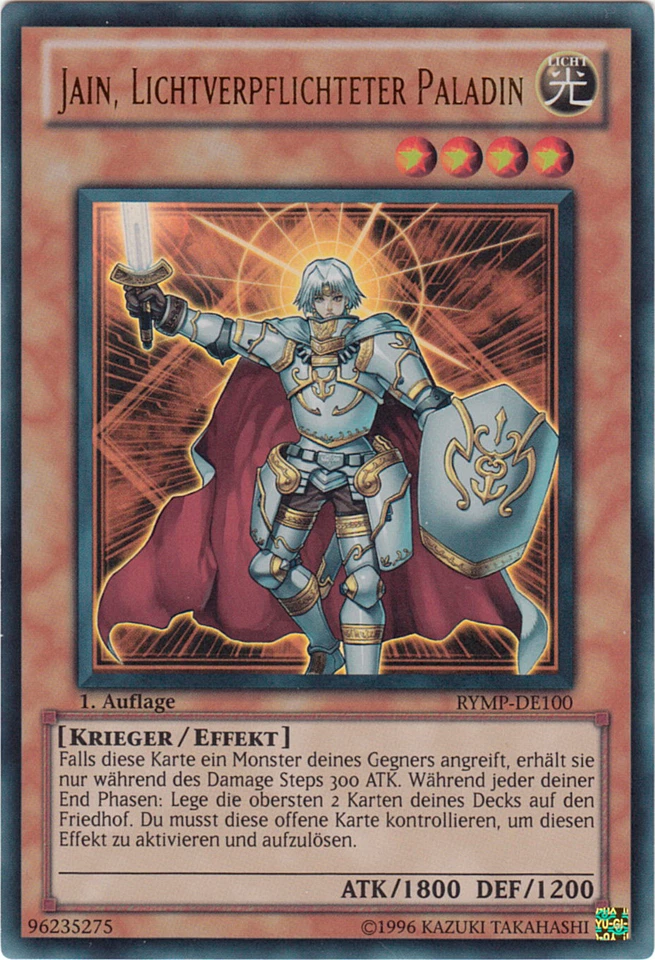 YU-GI-OH, JAIN, LICHTVERPFLICHTETER PALADIN, UR, RYMP-DE100, 1. Auflage, TOP - Bild 1 von 1