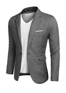 COOFANDY Men's Blazer Casual Sport Coats Slim Fit One Button Suit Jacket - Picture 1 of 4