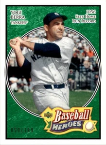 2005 Upper Deck Baseball Heroes Emerald #97 Yogi Berra/199 - casi nuevo-como nuevo - Imagen 1 de 1