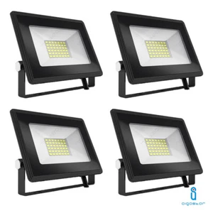 FARO LED SLIM PROIETTORE 30W SMD 6400K FREDDO IP65 DA ESTERNO 4 PEZZI - Foto 1 di 5