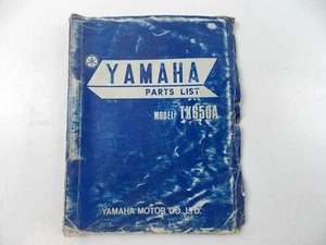USED YAMAHA 1973 PARTS LIST MANUAL BOOK TX650A 447-28198-00 - Picture 1 of 1