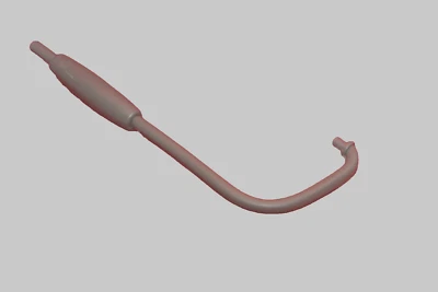 VAMAN Action Man Repro Palitoy Fahrrad Motorrad Auspuff