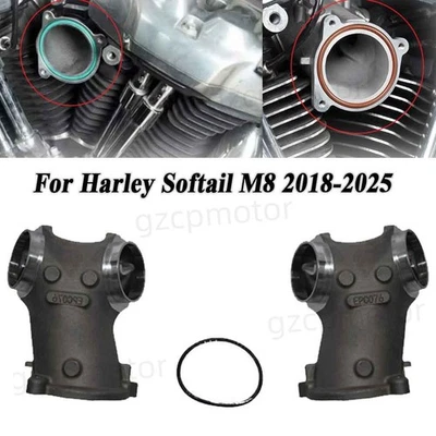Colector de admisión de motor M8 de 55 mm para Harley Touring Road King Street Glide 2018-25 Foto 1 de 4