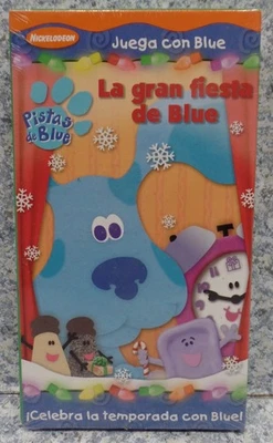 VHS Blue's Clues Juega Con Blue La gran fiesta de Blue Espanol NEW SEALED - Image 1 of 3