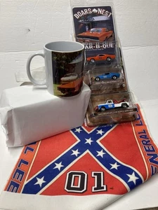Dukes of Hazzard Collector Started Kit 3 diecast Cars plus a Mug & Tote bag Nice - Picture 1 of 12