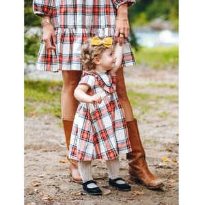 Pink Chicken Eileen Dress Snow Tartan Size 5T Holiday Season Christmas Party - Picture 1 of 11