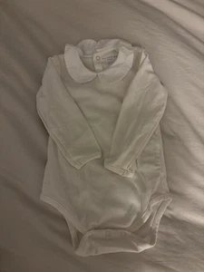 MAISON ME WHITE ONE PIECE WITH PETER PAN COLLAR TODDLER GIRLS SIZE 18-24 MONTHS - Picture 1 of 3