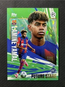 LAMINE YAMAL 2023-24 TOPPS GOLD UCC /75 RC Rookie Future Stars Green X Whip N2 - Picture 1 of 2