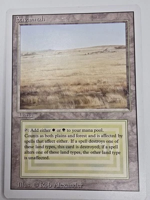 Savannah Revised Dual Land MtG Magic the Gathering Reserved List NM Vintage - Image 1 of 4