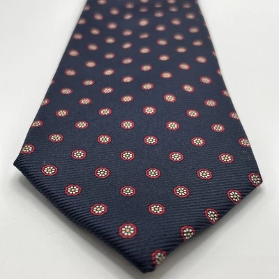 Corbata Turnbull & Asser Neiman Marcus 50oz pistola sarga seda 57x3,25 azul marino floral  Foto 1 de 4