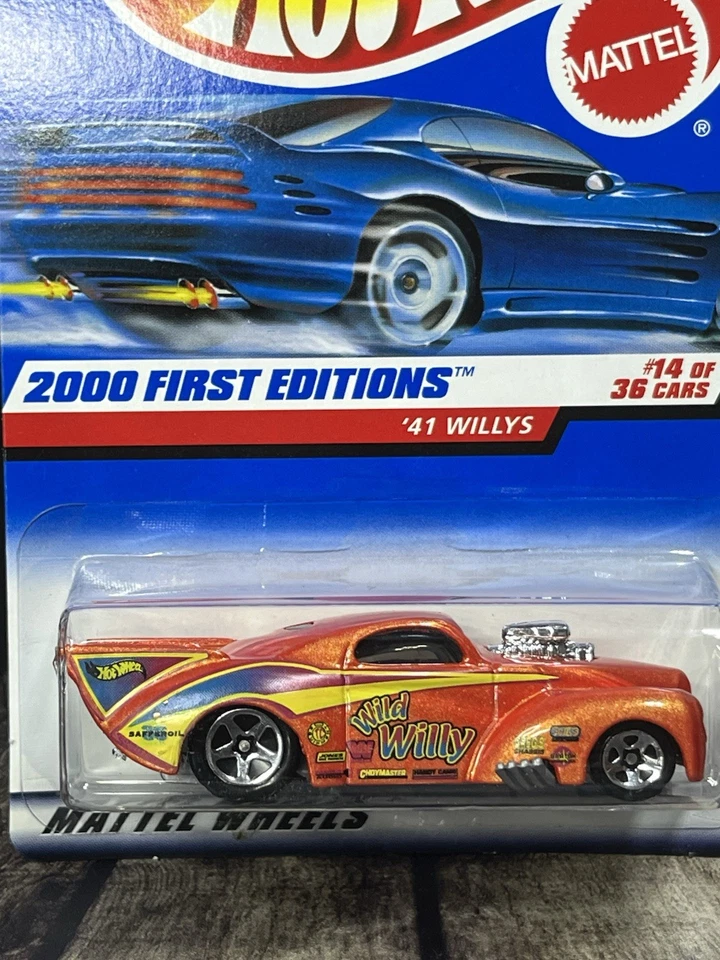 Hot Wheels 1941 Willys Wild Willy Dragster 1:64 Orange Diecast Sealed NM Cond - Image 1 of 4