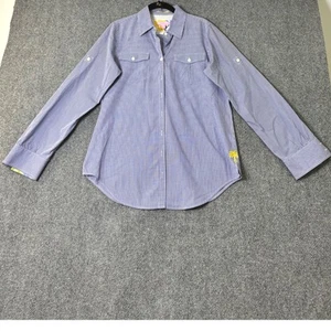 Lilly Pulitzer Button Down Shirt Gingham Print Long Sleeve Top Womens Small - Picture 1 of 6