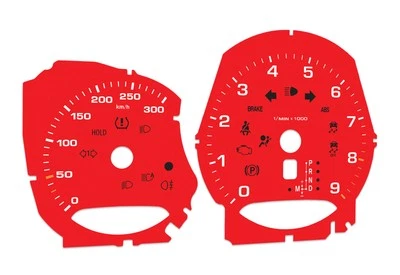 Porsche Boxster 981, 982, 718 Red - Speedometer gauges from MPH to km/h clu disk - Image 1 of 4