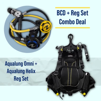 Aqualung Omni Sz SM + Helix Reg Set- USED RENTAL SALES - Image 1 of 4