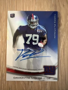 2013 Topps Platinum Damontre Moore Rookie Auto Refractor - New York Giants - Picture 1 of 2