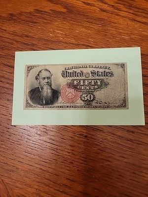 1863 50 cent fractional currency, Fourth Issue.  Some Pinholes - Image 1 of 4