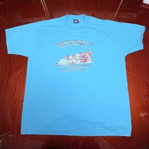 Camiseta vintage de los 90 Hill Street Baptist Church Asheville NC puntada única XL azul - Imagen 1 de 8