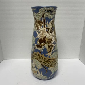 Vintage Dona Ceramic Dragon Altar Vases (Vietnamese) 12in Danang Tourist - Picture 1 of 11