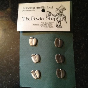 6 BOTONES DE COSTURA SUÉTER PELTRE Apple - Imagen 1 de 3