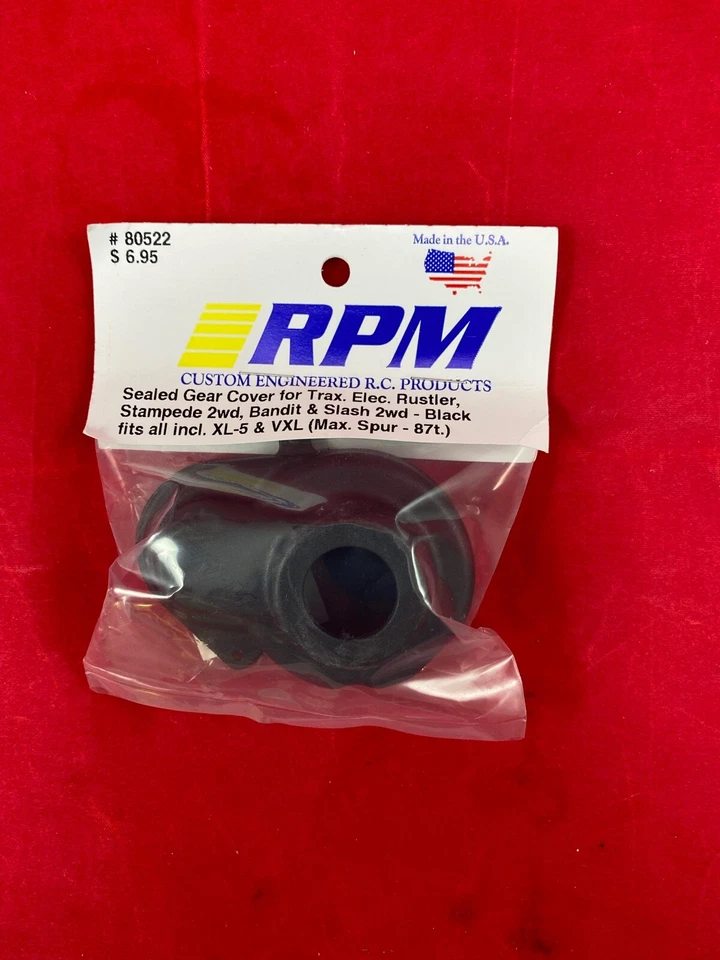 RPM TRANSMISSION GEAR BLACK DUST COVER TRAXXAS STAMPEDE RUSTLER SLASH VXL 80522 - Image 1 of 1