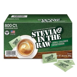 🌿Stevia In The Raw Zero Calorie Sweetener Plant-Based Pack (800 ct.) FREE SHIP! - Picture 1 of 7