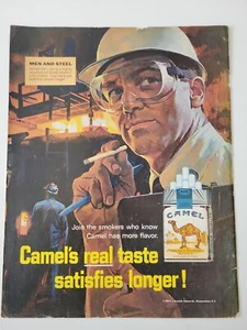 1966 Camel Cigarettes men and steel man work goggles smoking vintage ad - Picture 1 of 1