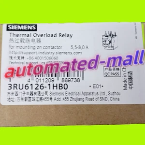 1 PC NEW SIEMENS Thermal overload relay 3RU6126-1HB0 Expedited Shipping - Picture 1 of 8