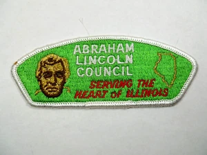 vintage Abraham Lincoln Council BSA Serving Heart of Illinois Boy Scout patch - Picture 1 of 2