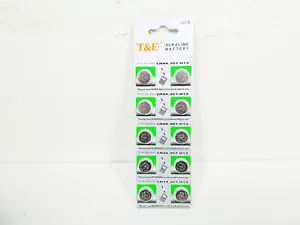 Button Cell Batteries AG 13 10 piece Electronics Coin Battery Watch Camera Radio - Picture 1 of 3