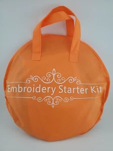 Embroidery Starter Kit - Full Kit Instructions, 5 Bamboo Hoops, Thread and Tools - Picture 1 of 7