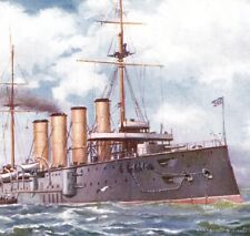 HMS Leviathan Our Navy postcard Oilette cruiser Royal Navy WW1 antique