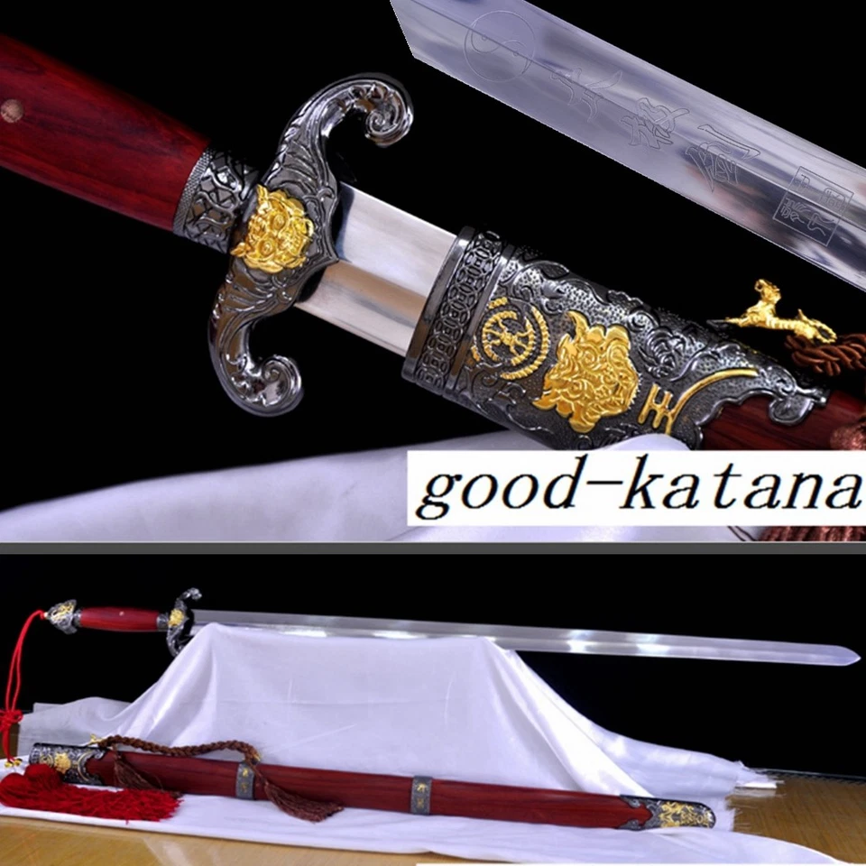 Espadas chinas de acero inoxidable de alta calidad "Tai chi JIAN" (劍) buena elasticidad Foto 1 de 4