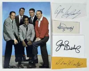 Rat Pack Cut Signatur Dean Martin, Sammy Davis Jr. Lawford, Bischof mit Echtheitszertifikat - Bild 1 von 4