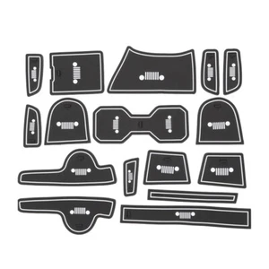 Almohadilla de ranura/alfombrilla portavasos interior de goma para automóvil Jeep Renegade 2018-21 - Imagen 1 de 23