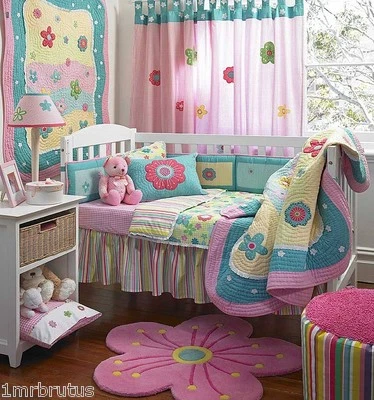 7-Pc Freckles Flower Power Twin Duvet Set Sheet Retro Shabby Chic Girl’s Bedding - Image 1 of 4