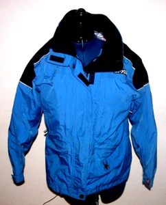 Spyder Ski Jacket Kid's 10 Blue Black Coat Youth Child - Picture 1 of 4