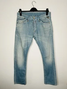 Pantalones de mezclilla Replay M907 azul claro lavado Y2K para hombre talla W32 L31 pantalones rectos - Imagen 1 de 11
