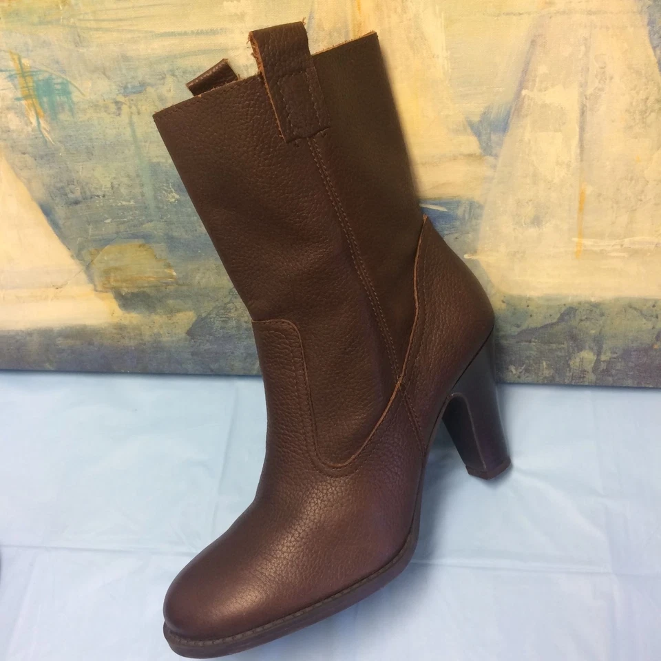 NINE & CO. Marchik Solid Brown Pebbled Leather Ankle boots Size 9 M - Image 1 of 4