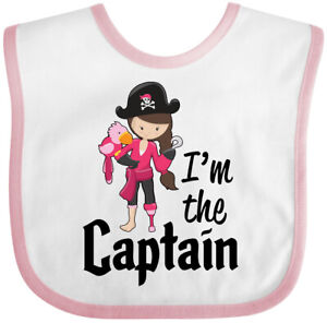 Inctastic I'm The Captain - fille pirate bébé bib pirates princesse charge perroquet