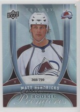 2009-10 Upper Deck Trilogy Rookie Premieres /799 Matt Hendricks #126 Rookie RC