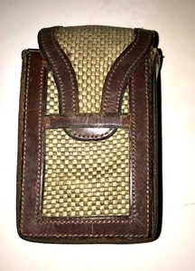 Tweed Leather Collectible Cigarettes Holder True Vintage John Romain 1960s - Picture 1 of 12