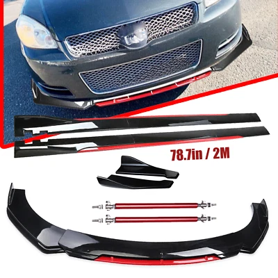 For Chevrolet Impala 2020-2 Front Bumper Lip Spoiler Splitter Side Skirt Gloss B - Изображение 1 из 4
