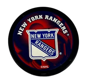 NEW YORK RANGERS Hockey Puck Inglasco NHL Official Made in Slovakia Free Ship - Picture 1 of 3