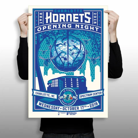 Charlotte Hornets 30th Anniversary Limited Edition Serigraph (Printer Proof) Cover