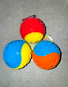 3 x Geneuine Large Scooby Doo Durable Squeaky Balls Dog Balls Random Color 9cm - Picture 1 of 7