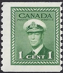 🍁Canadá #263 "KING GEORGE VI" Nuevo 1943 Coil War Issue - Imagen 1 de 2